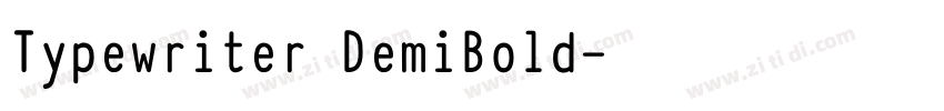 Typewriter DemiBold字体转换